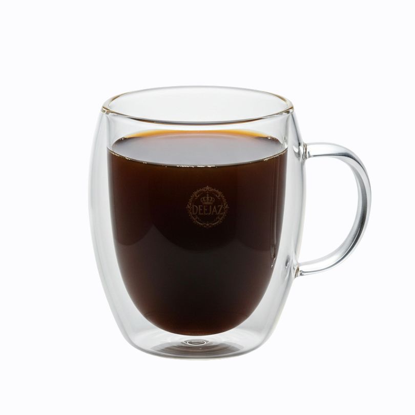 Double Wall Glass Mug 350ml – Keeps Drinks Hot & Cold Longer (Medium Size)