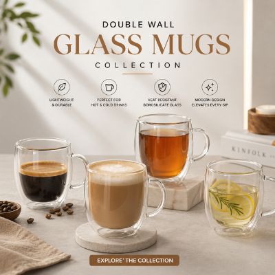 Double Wall Glass Mugs
