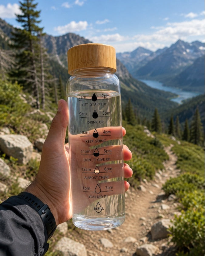 Hydra Glass Water Bottle 750ML