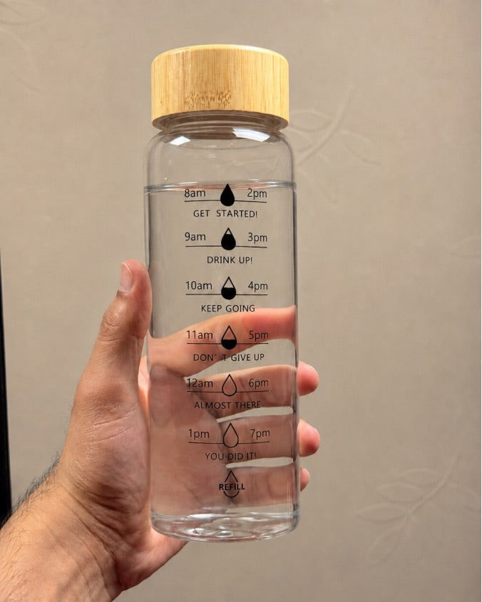 Hydra Glass Water Bottle 750ML