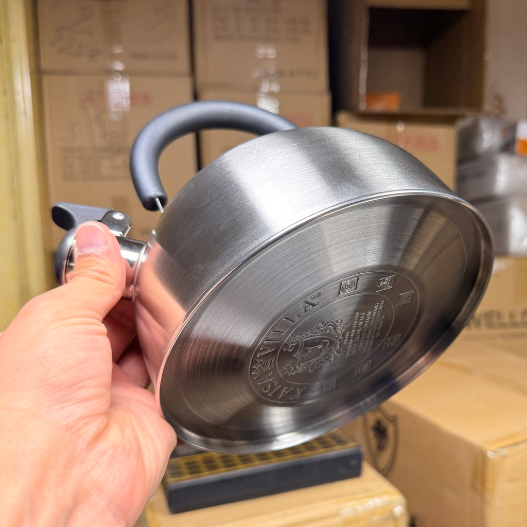 2.5 Liter Stainless Steel Whistling Kettle | Heat-Resistant Rubber Handle & Lid | Fast Boil Tea Kettle for Gas Stove