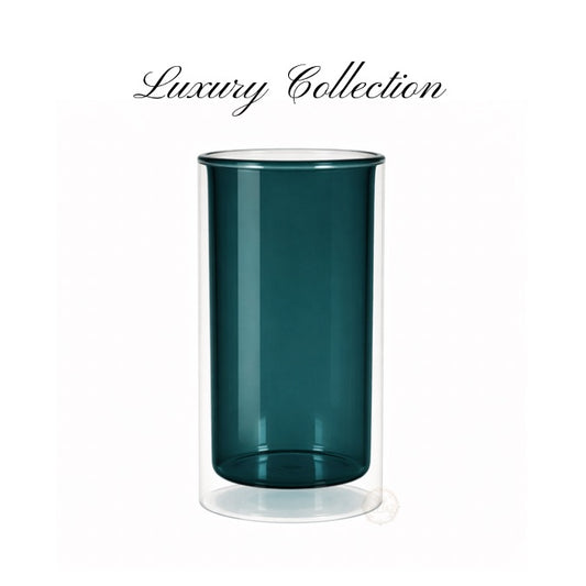 Luxury Double Wall Glass | Extra Strong | Teal 400ml