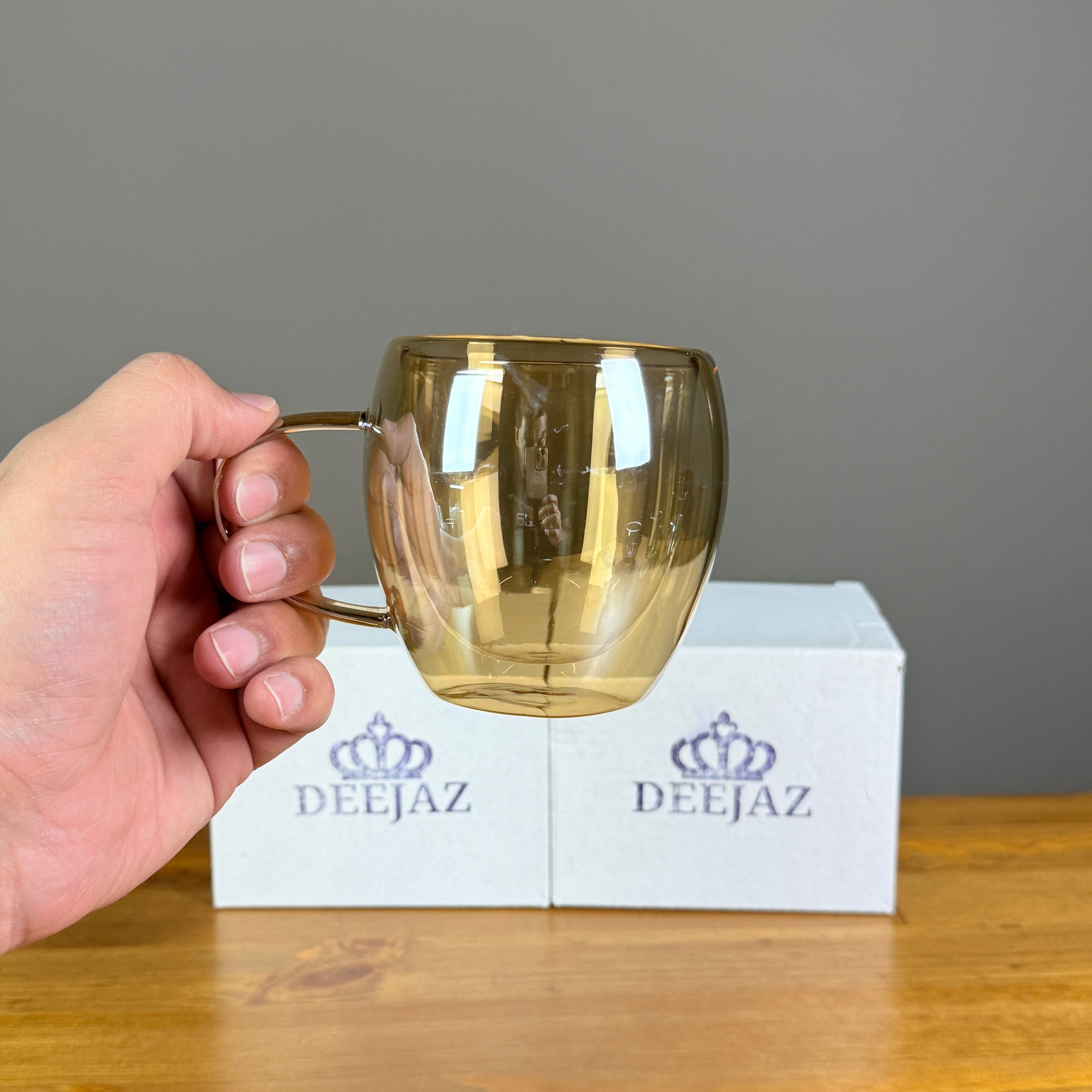 Standard Double Wall Mug | Hot & Cold | Amber 2-Pack 200ml