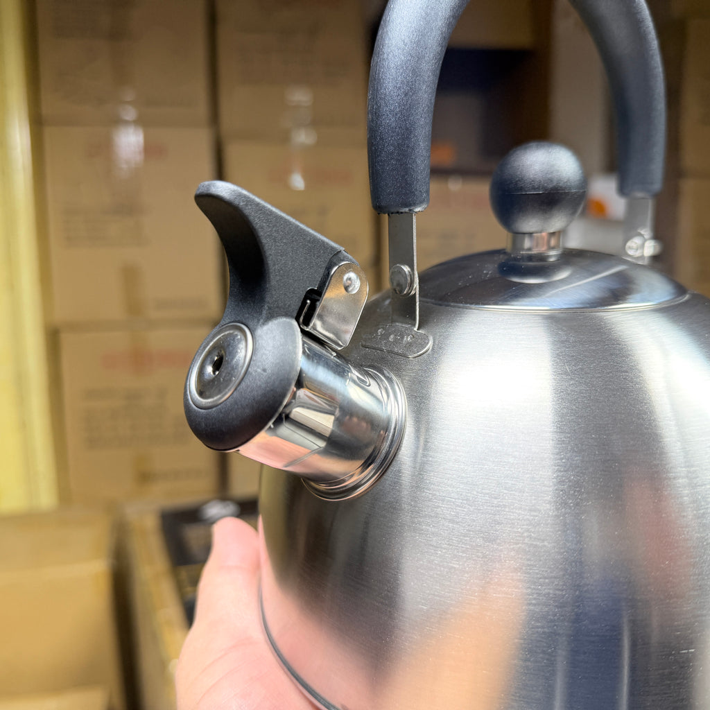 2.5 Liter Stainless Steel Whistling Kettle | Heat-Resistant Rubber Handle & Lid | Fast Boil Tea Kettle for Gas Stove