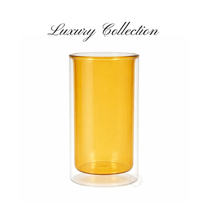 Luxury Double Wall Glass | Extra Strong | Amber 400ml