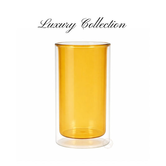 Luxury Double Wall Glass | Extra Strong | Amber 400ml