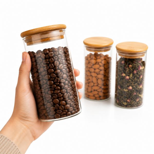 Bamboo Pantry Jar Set 270ml (Set of 3)