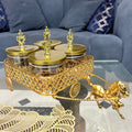 Premium Golden Horse Carriage Snack Jar Set of 4