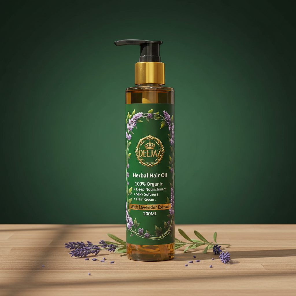 DEEJAZ | Herbal Hair Oil | Lavender Extract | Strength, Smoothness & Natural Shine | 200ml