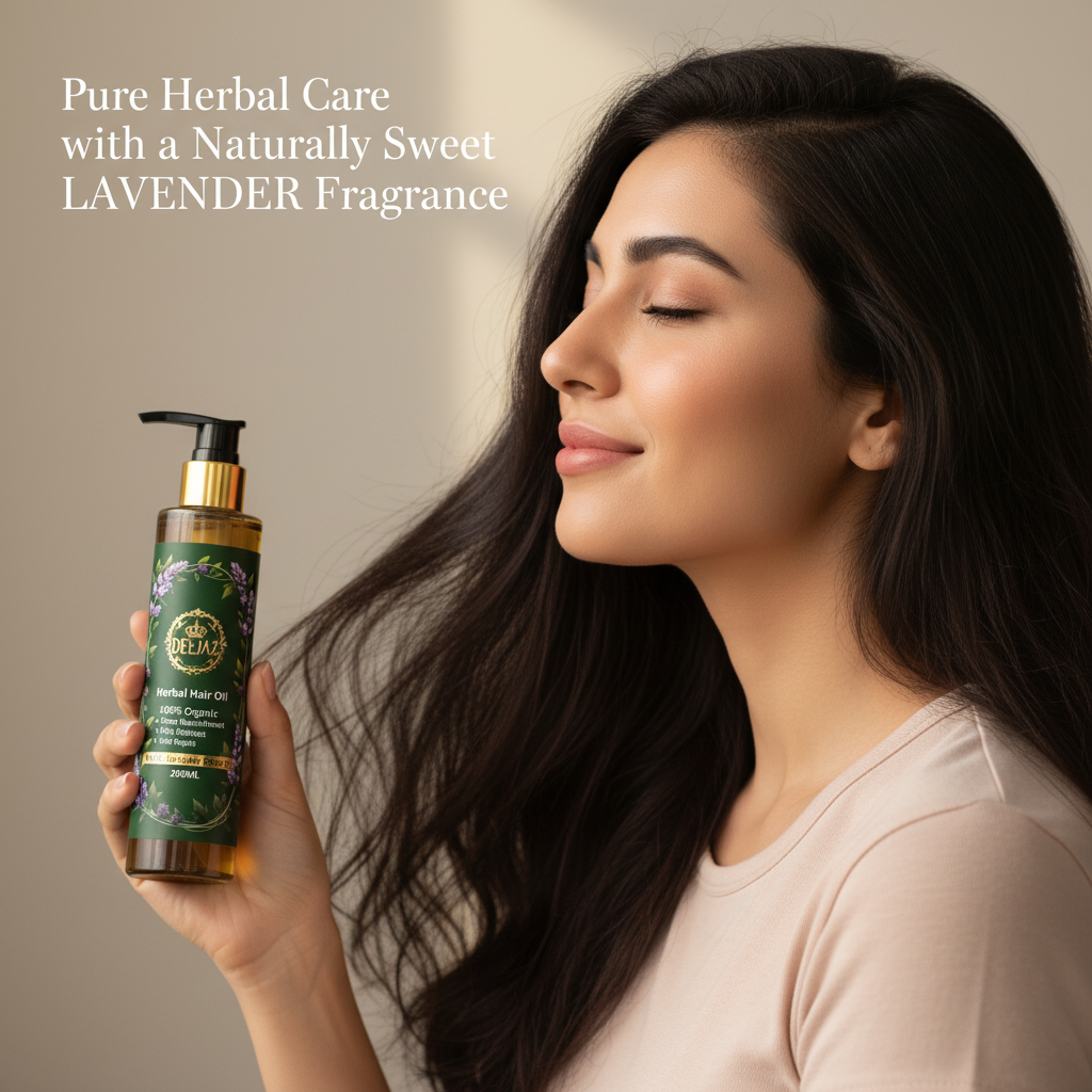 DEEJAZ | Herbal Hair Oil | Lavender Extract | Strength, Smoothness & Natural Shine | 200ml