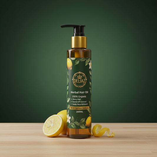 DEEJAZ | Herbal Hair Oil | Lemon Extract | Light Nourishment, Shine & Healthy Hair | 200ml
