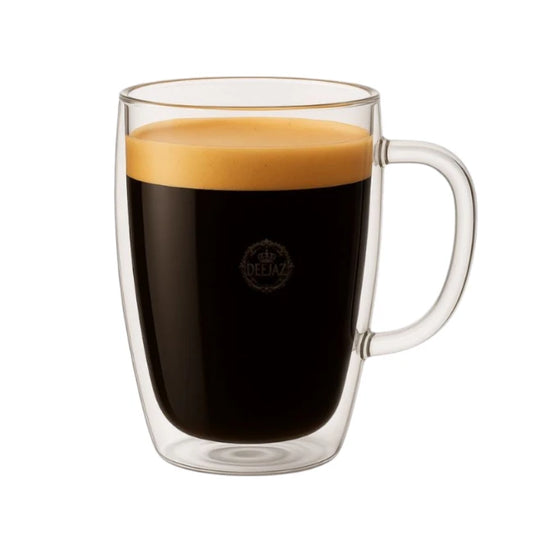 Double Wall Glass Mug 450ml – Keeps Drinks Hot & Cold Longer (Large Size)