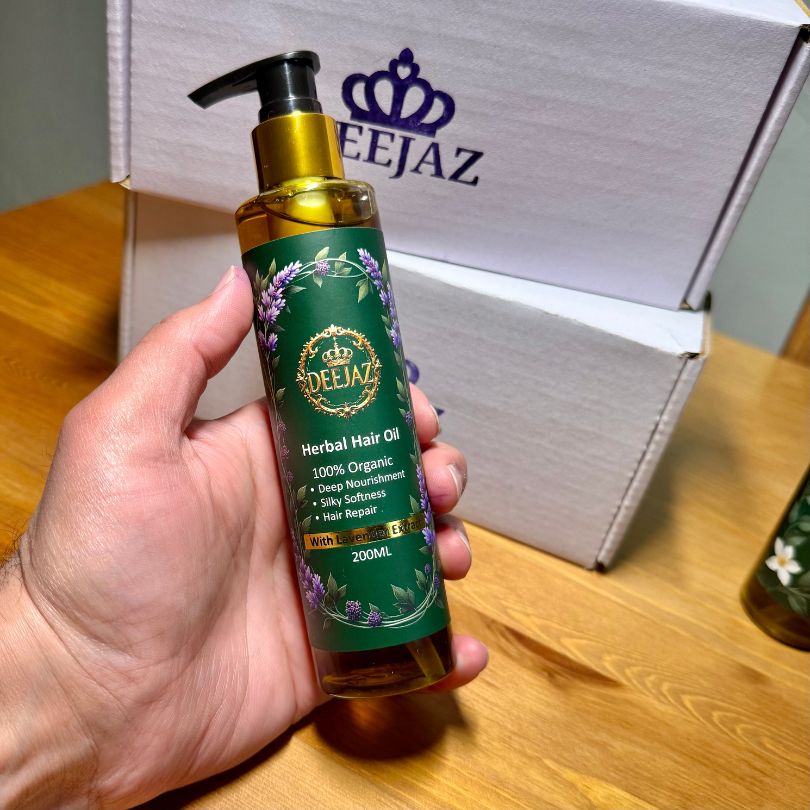 Deejaz Herbal Hair Oil with Lavender Extract 200ML – Hair Fall Control & Deep Nourishment