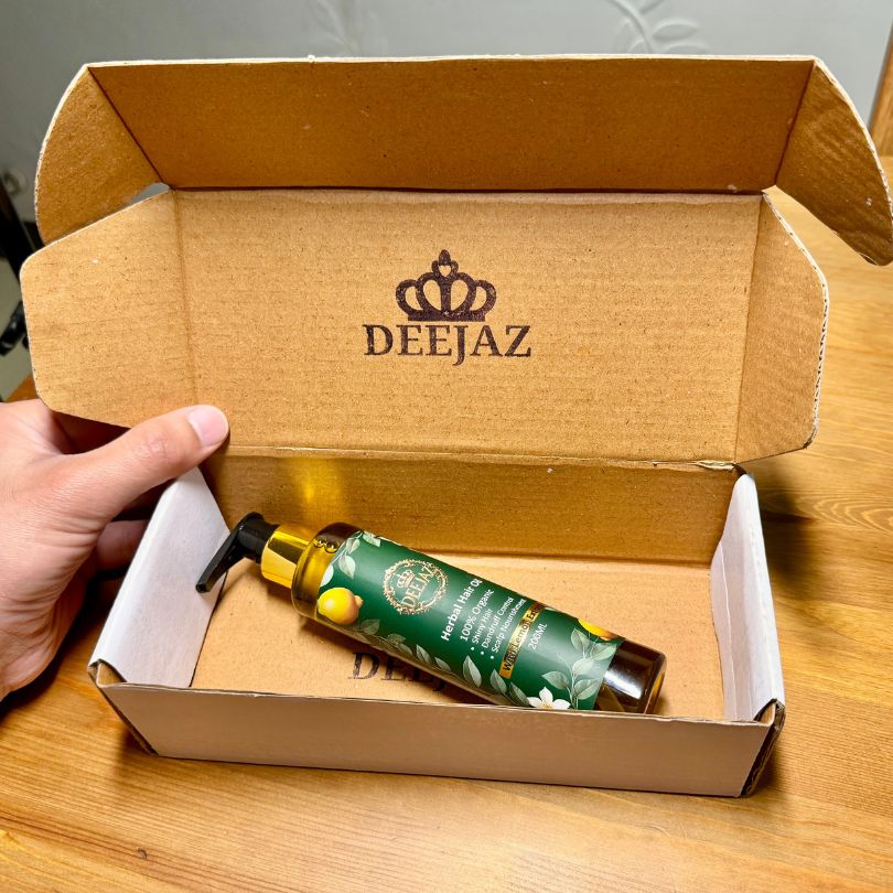 Deejaz Herbal Hair Oil with Lemon Extract 200ML – Anti-Dandruff, Shiny Hair & Scalp Nourishment