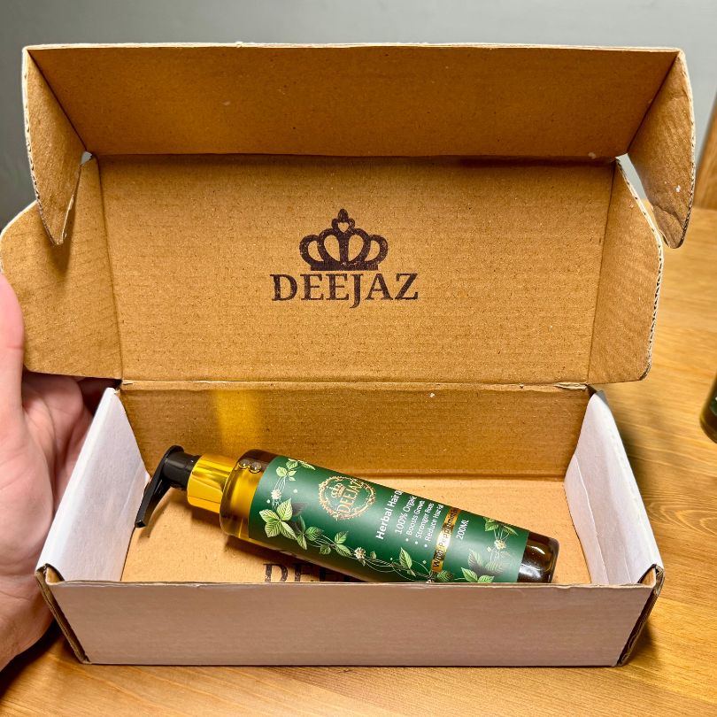 Deejaz Herbal Hair Oil with Peppermint Extract 200ML - Cooling Relief & Stronger Roots