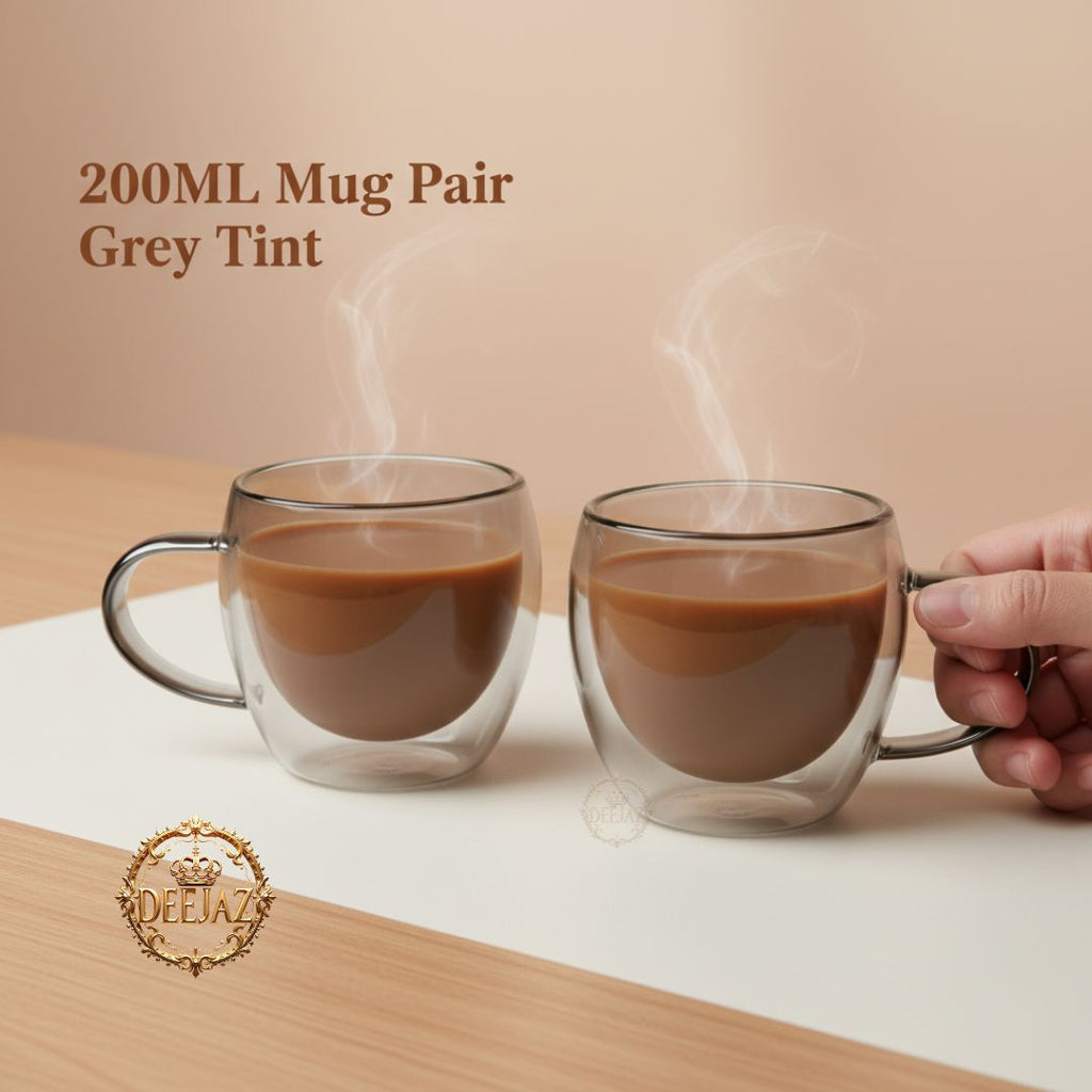 Standard Double Wall Mug | Hot & Cold | Grey 200ml