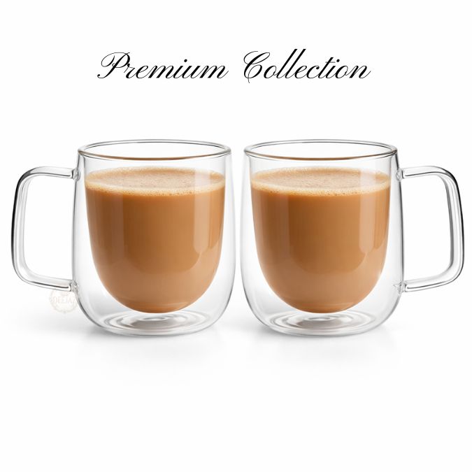 Modern Premium Double Wall Mug | Hot & Cold | 2-Pack 200ml