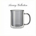 Luxury Double Wall Glass Mug | Extra Strong | Grey 250ml