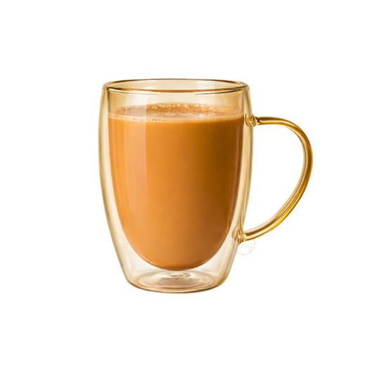 Standard Double Wall Glass Mug | Hot & Cold | Amber 350ml