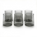 Premium Grey Tapered Glassware Set – 320ml Drinking Glasses Pack of 6