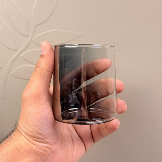 Premium Grey Tapered Glassware Set – 320ml Drinking Glasses Pack of 6