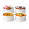 Set of 4 | Honeycomb Ceramic Ramekin Bowls | Oven & Freezer Safe Bakeware