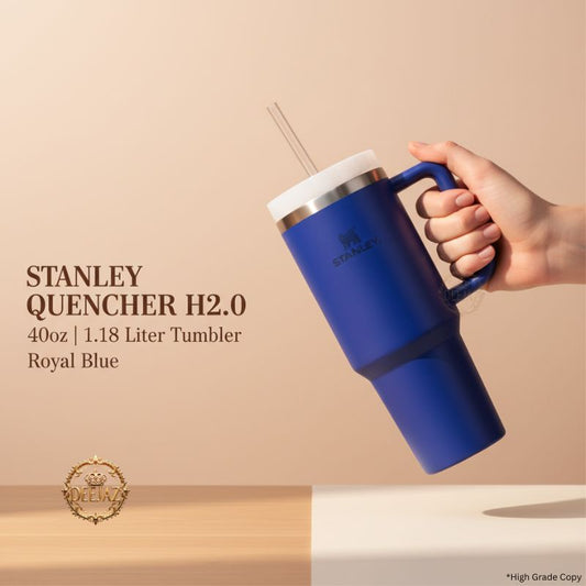 Stanley Quencher H2.0 Style Tumbler | 40oz 1.18L | Royal Blue | With Handle & Straw