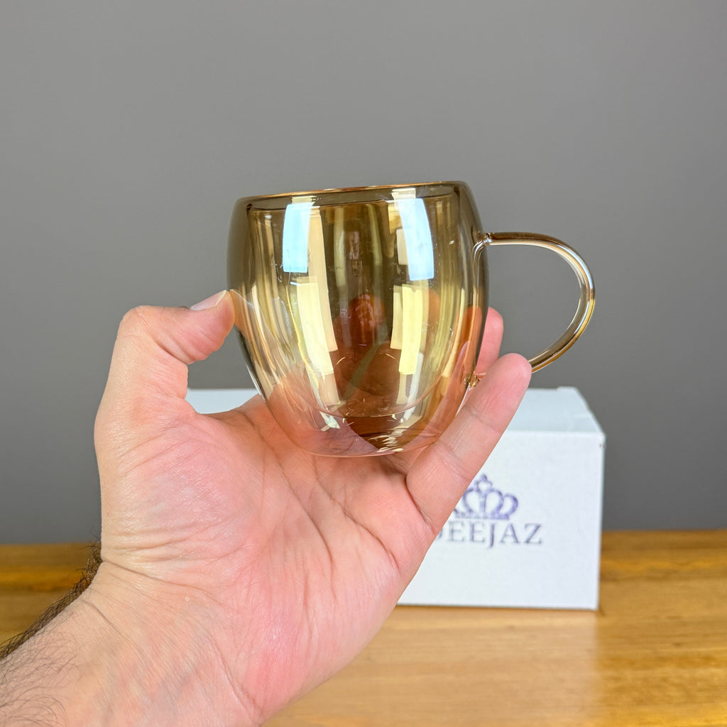 Standard Double Wall Mug | Hot & Cold | Amber 2-Pack 200ml