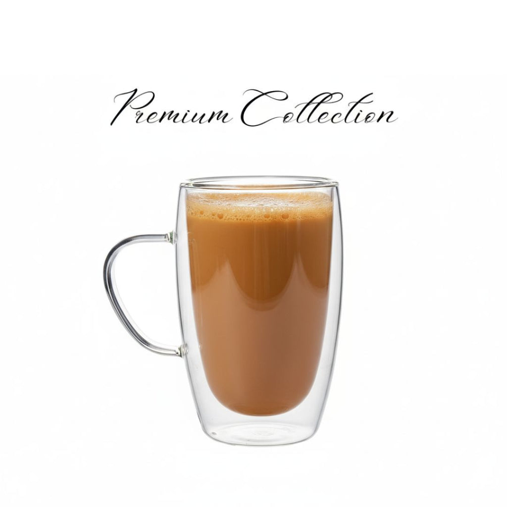 Premium Double Wall Glass Mug 450ml – Keeps Drinks Hot & Cold Longer (Large Size)