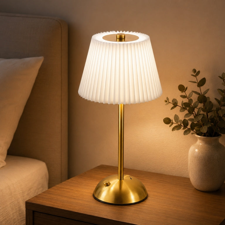 Luxury White Shade Touch LED Table Lamp
