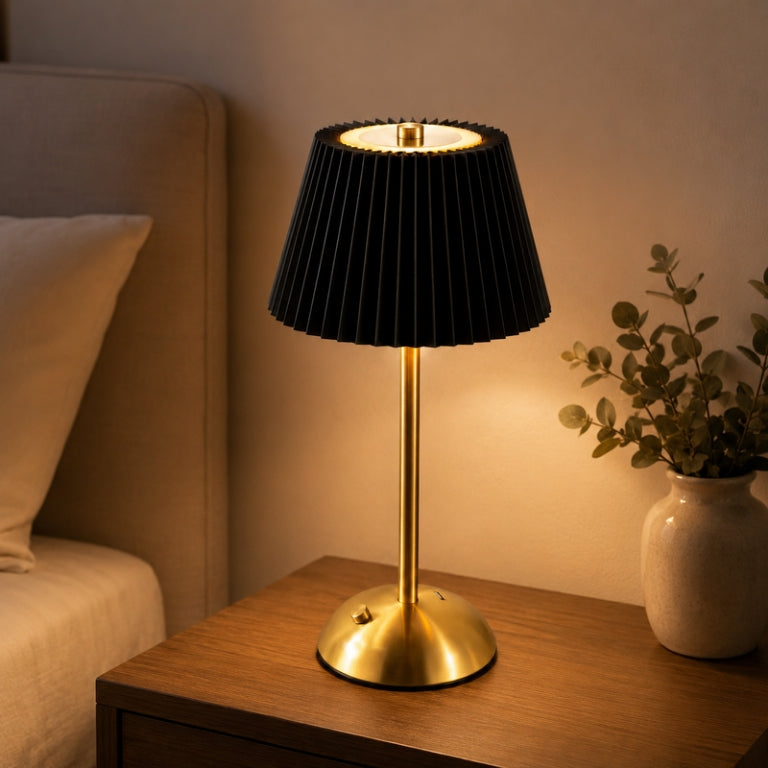 Luxury Black Shade Touch LED Table Lamp